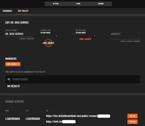 Facility TMS Settings