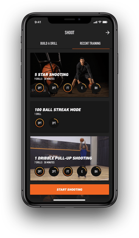 Dr. Dish Home Basketball Passing Machine- App, Recent Workouts