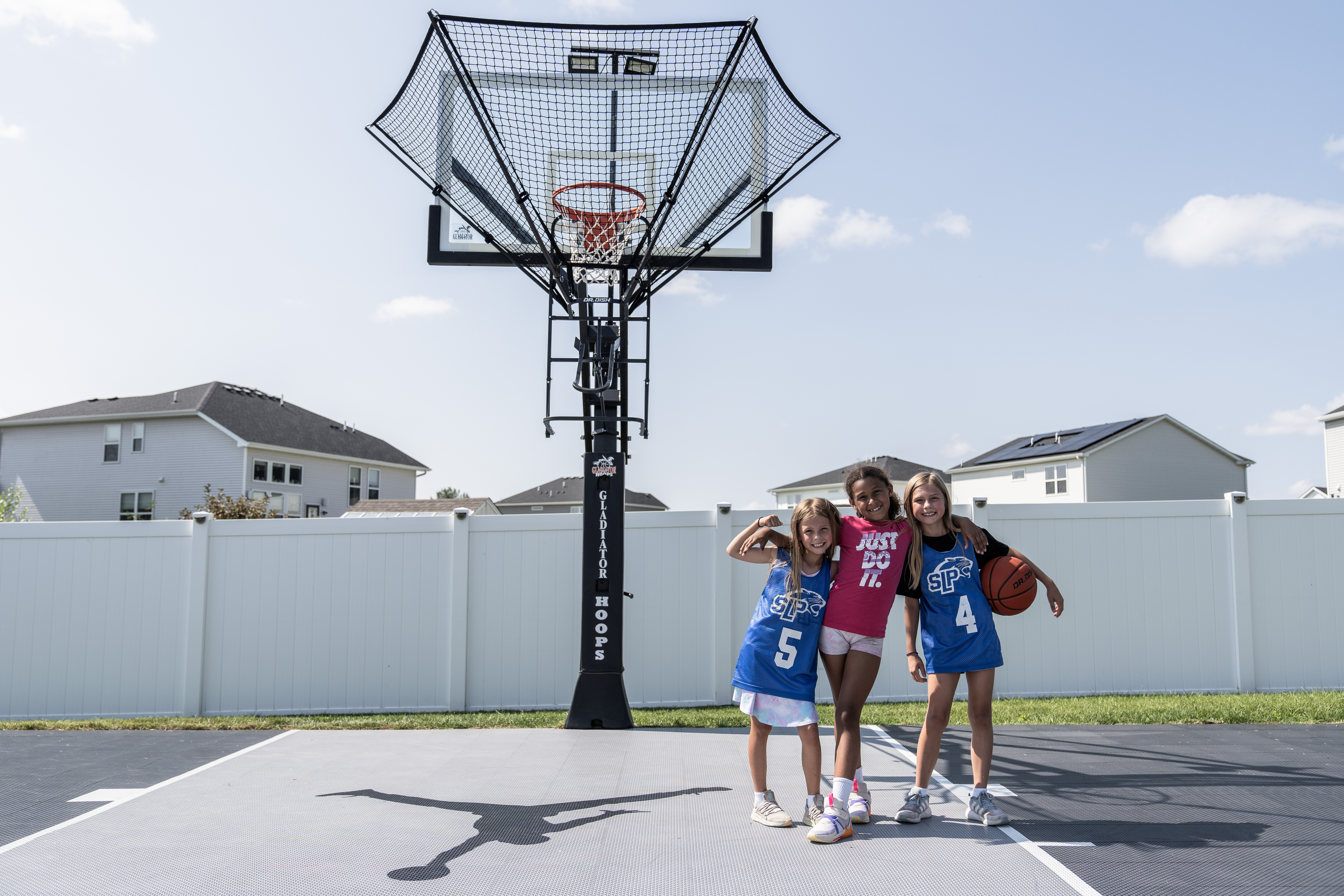 Girls Playing Basketball Off-Season Dr. Dish Basketball