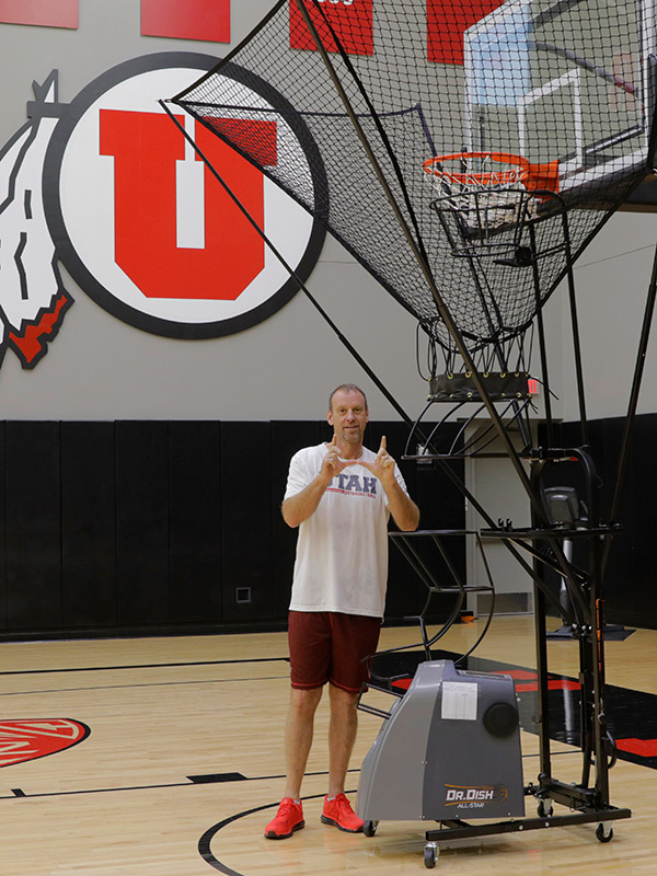 Utah- Larry Krystkowiak- Dr. Dish Basketball Passing Machine