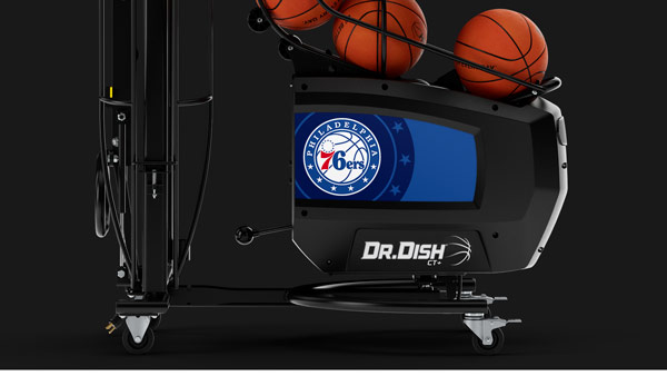 Team Graphics on Dr. Dish CT Basketball Shooting Machine