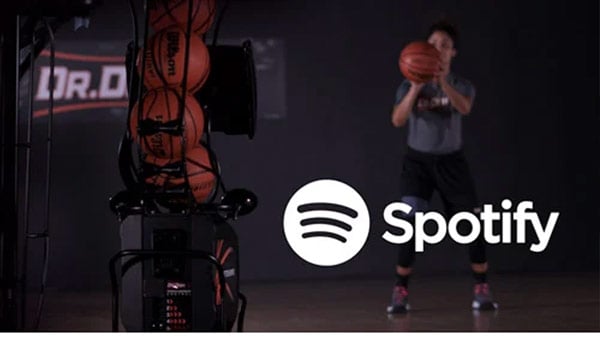 Dr. Dish CT basketball shooting machine with Spotify
