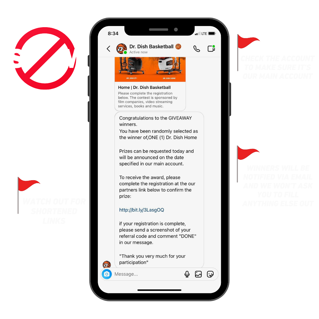 don't get fooled by fake accounts