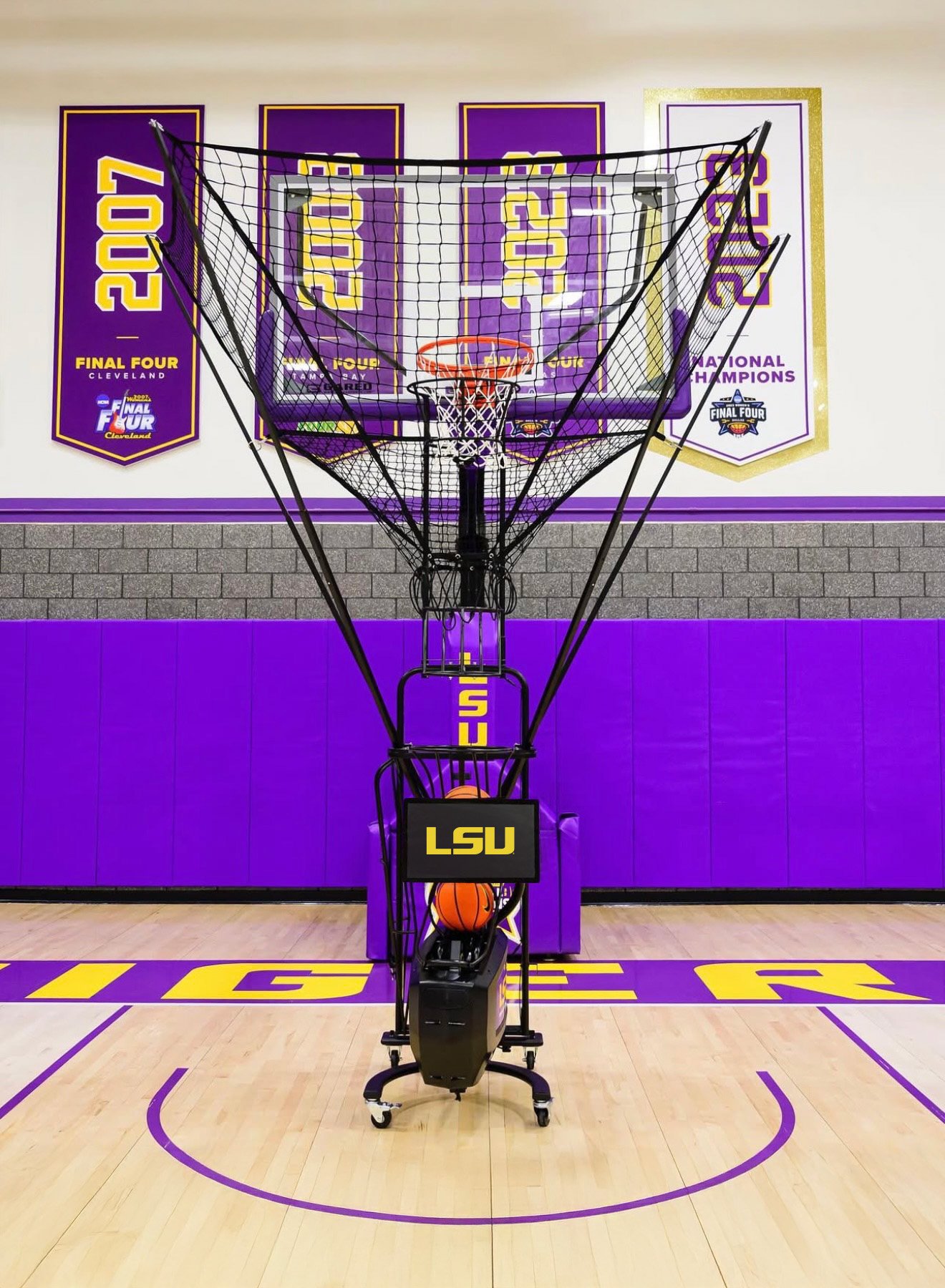 CT+ under hoop in LSU Gym