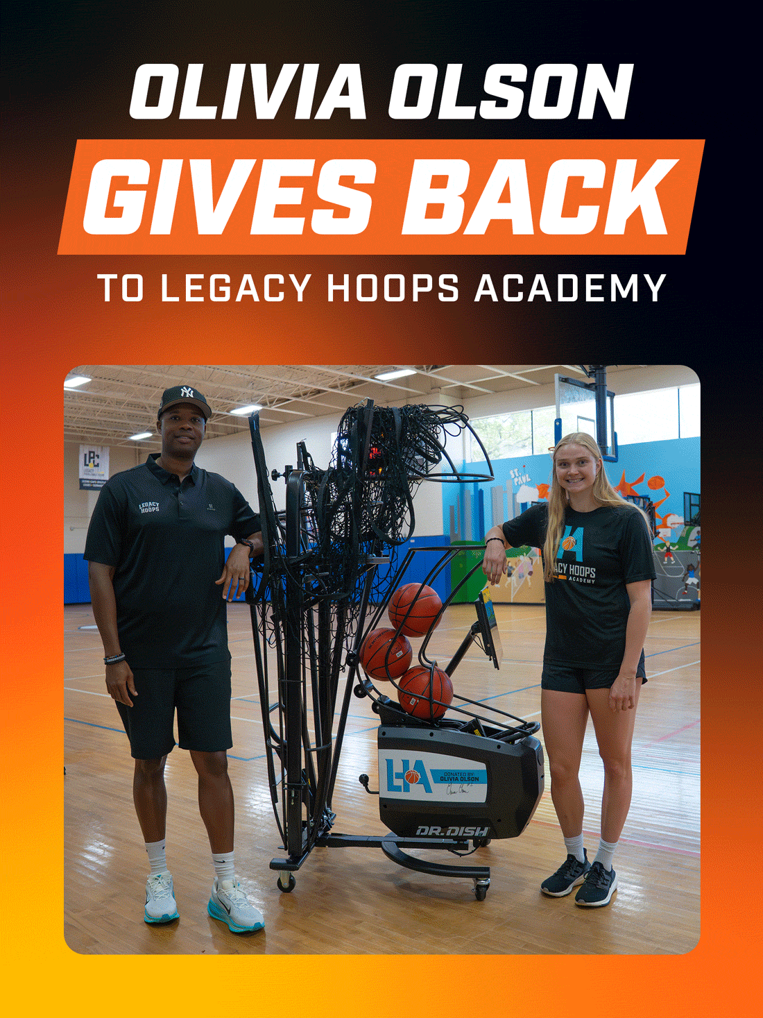 Olivia Olson Gives Back to Legacy Hoops Academy in Hopkins Minnesota